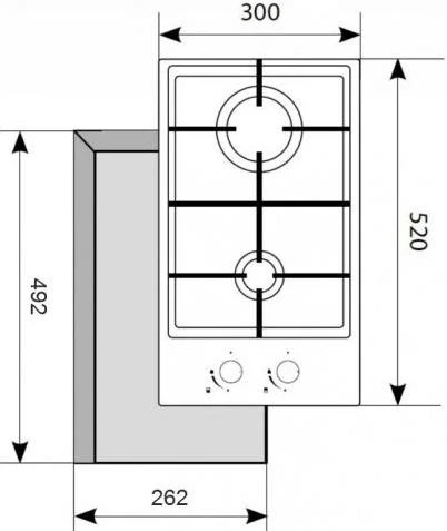 Товар Варочная панель домино Akpo PGA 302 FGC BL VSK1884006