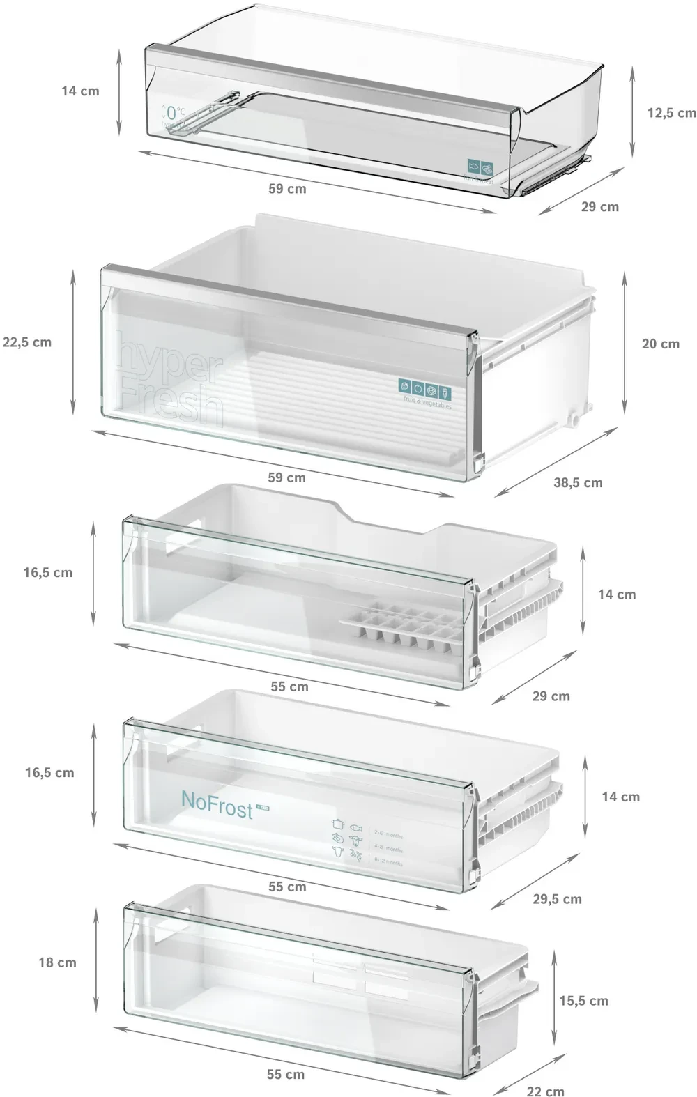 Товар Встраиваемый двухкамерный холодильник Siemens KB96NVFE0 VSK2306152