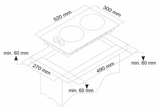 Товар Варочная панель домино Simfer H30V20M411 VSK2044048