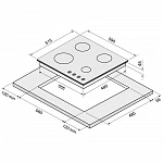 Варочная панель из закаленного стекла Krona Hagel 60 WH VSK2288628 фото