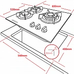 Варочная панель из закаленного стекла Ginzzu HCG-279 VSK2268136 фото