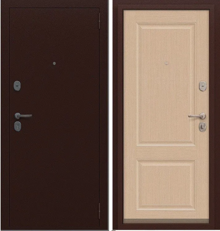 Дверь Браво Север-7 Антик Медный/Бежевый клен DIS006679